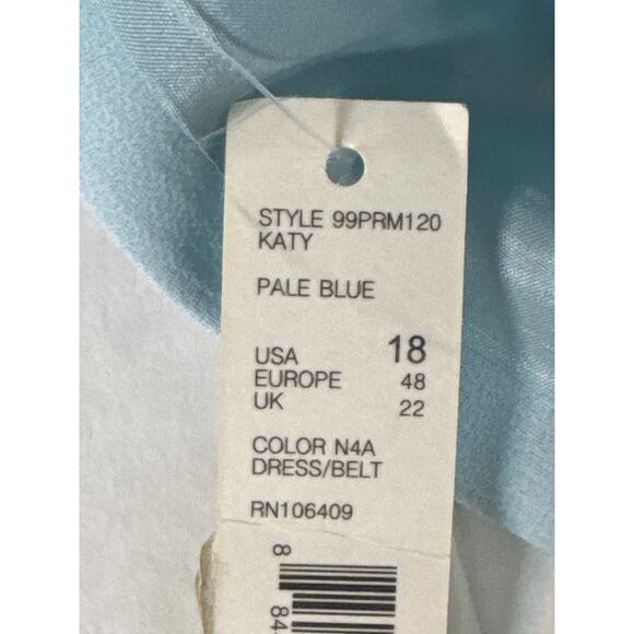 NEW Preston and York Sheath Dress Womens 18 Mother of the Bride Baby Blue Formal - Picture 5 of 8